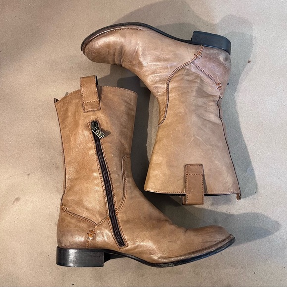 Alberto Fermani Brown Butter Soft Genuine Leather Side Zip Boots Women Size US 6 - Picture 5 of 14